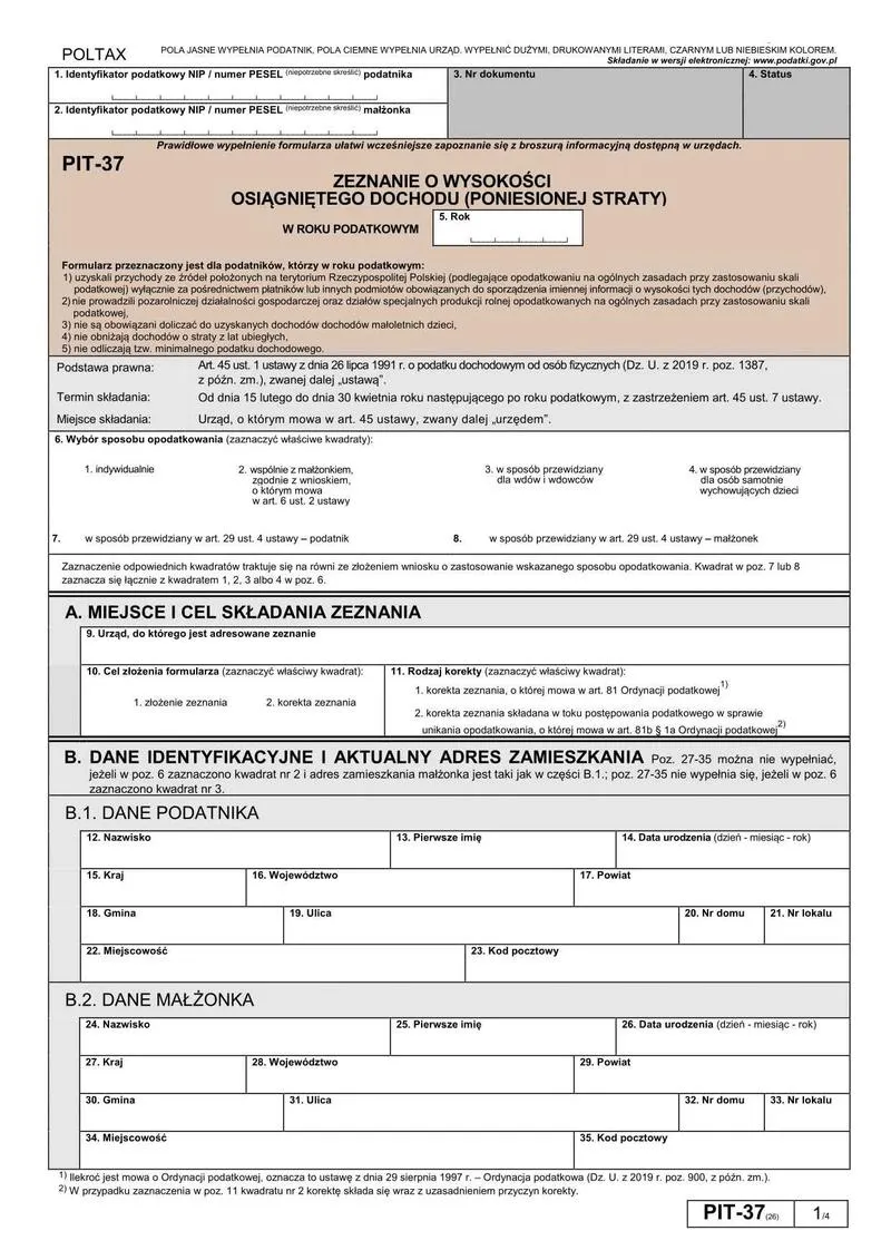 Terminy składania deklaracji PIT