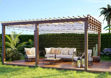 pergola w ogrodzie